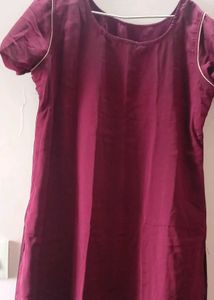 New Unused Elegant Silk Maroon Kurta