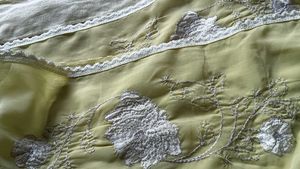 Elegant Embroidered Yellow Saree