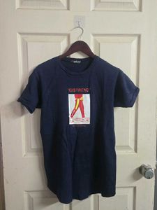 Navy Blue Graphic Print T-Shirt