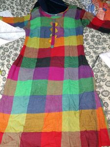 Colorful Checkered Kurta