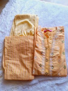 Yellow Embroidered Kurta Set