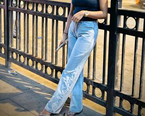 Light Wash Wide Leg Jeans