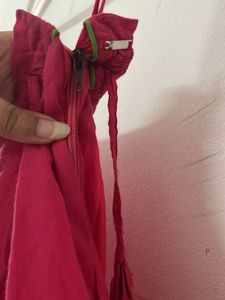 Fabindia Women’s Fuchsia Flared Skirt