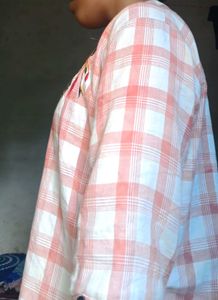 Checked Embroidered Casual Shirt