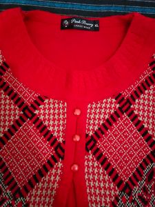 Stylish Red Kurta with Elegant Pattern