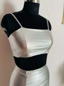 Silver Metallic Co-ord Set