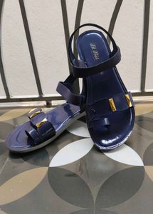 Navy Blue Toe Ring Sandals