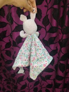 Nutmeg Pink Floral Bunny Baby Comforter