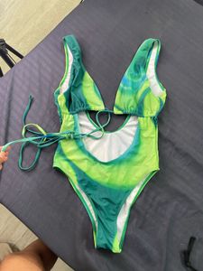 Stylish Swirl Print One-Piece Swimsuit