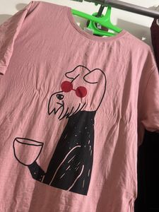 Peach oversized Long T-shirt