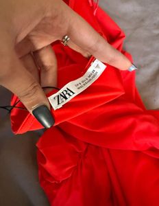 bodycon red polyamide dress