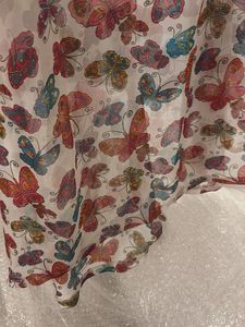Chic Butterfly Print Sleeveless Blouse