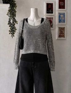 Chic Grey Knit Sweater