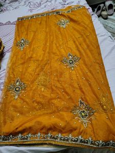 Elegant Mustard Saree with Blouse