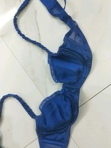 lace royal Blue Underwire Bra