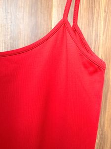 Zara Red Spaghetti Strap Bodysuit