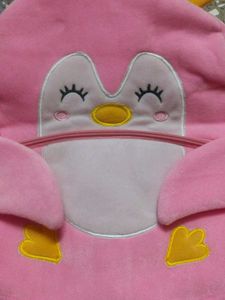 Cute Pink Penguin Plush Backpack