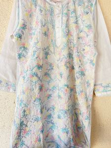 Embroidered Cotton Kurta