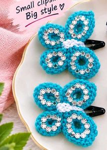 Handmade Butterfly Hair Clips Set
