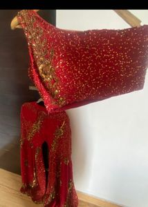Red &amp; Gold Ethnic Palazzo Pants
