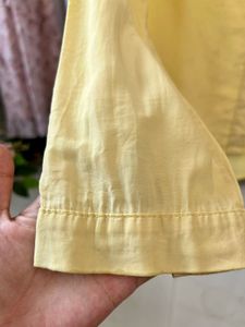 Yellow Long Sleeve Casual Blouse