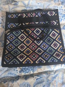 black multi tott bag