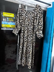 Leopard Print Midi Dress