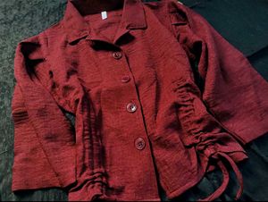 Stylish Maroon Jacket / top for layering