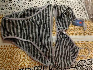 Striped Bikini Set Combo 3 Grey ,Pink, Blue