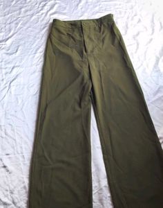 Olive Green Wide Leg Pants