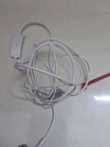 White Earphones with Mic