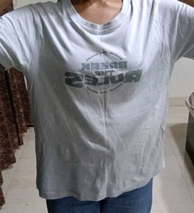 Grey "Break The Rules" pattern Graphic Tee