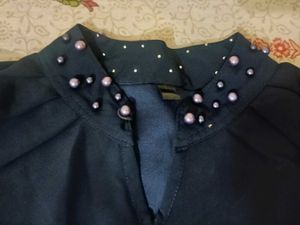 ITS NEWWW Elegant Navy Blue Pleated Dress