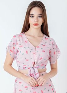 Flowy Floral Crop Top &amp; Skirt Set