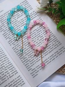 Pastel Butterfly Beaded Bracelets