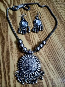 Silver Tone Dangle Earrings