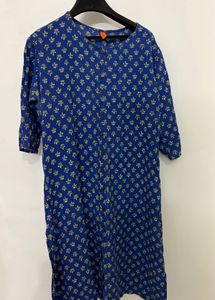 Blue Floral Print Kurta