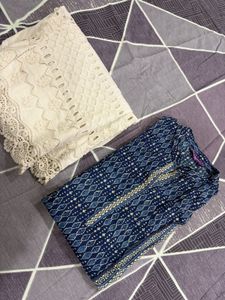 Blue Pakistani Kurta with farshi salwar 💙