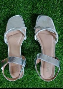 Inc. Sparkling Silver Flat Sandals