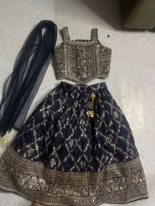 Designer Navy Blue Lehenga Choli Set