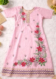 Beautiful Pink Embroidered Kurta