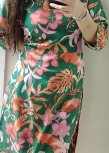 Floral Print Kurta