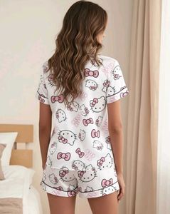 Hello Kitty night Set - White &amp; Pink