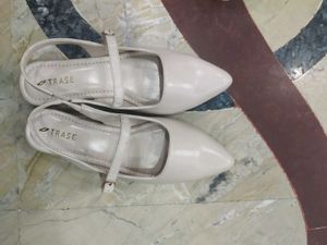 Stylish White Slingback Heels