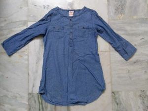 Blue Denim Tunic Top