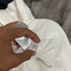 Adidas Track Jacket White Yellow Stripes