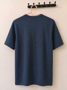 Men's Blue Henley T-Shirt Stretchable