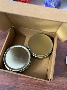 Gold Tin Candle Holders - Set Of 2