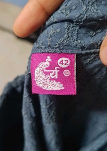 Embroidered Grey Kurta