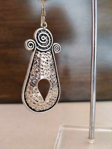 Boho Silver Drop Earrings